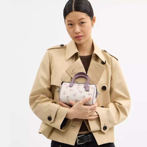 Coach Mini Rowan Crossbody Bag With Floral Print CAL69 - Picture 4 of 15